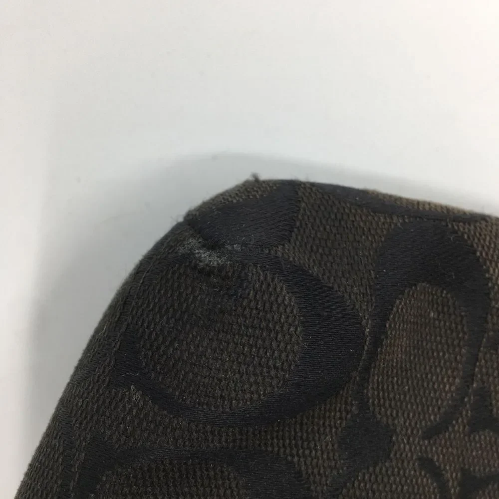 Coach PROJECT Signature Jacquard Turnlock Wristlet Pouch Black